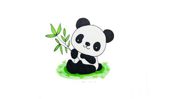 可爱的大熊猫儿童简笔画 简单的卡通小熊猫图片大全又熊猫简笔画的
