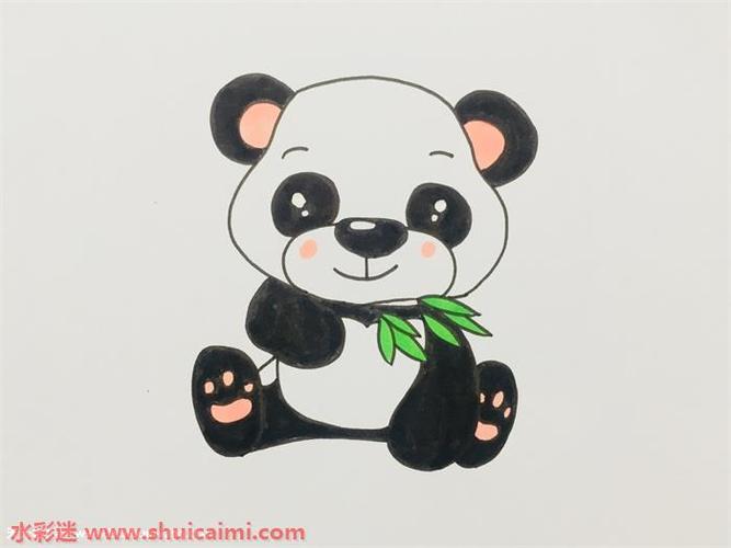 熊猫简笔画彩色图画