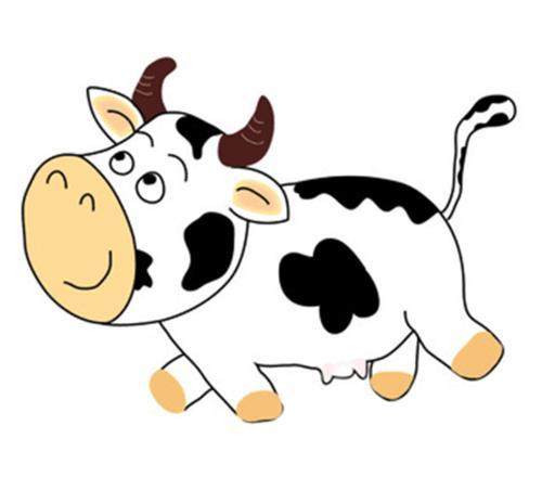 可爱小牛牛的简笔画牛的简笔画怎么画奶牛矢量模板png图片矢量ai农场
