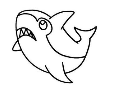小鲨鱼简单简笔画
