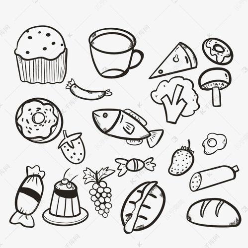 香肠等简笔画图片15张 第4张食物简笔画图片教程超级可爱的食物简笔画