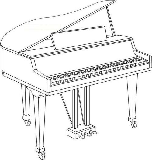 钢琴键画法图片简笔画