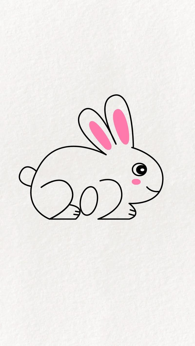 教你用2023画一只可爱的小兔子,非常简单哦#简笔画 #亲子 - 抖音