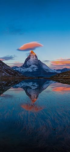 瑞士,美丽的自然景观,山,湖泊,水中的倒影 7680x4320 uhd 8k 高清壁纸
