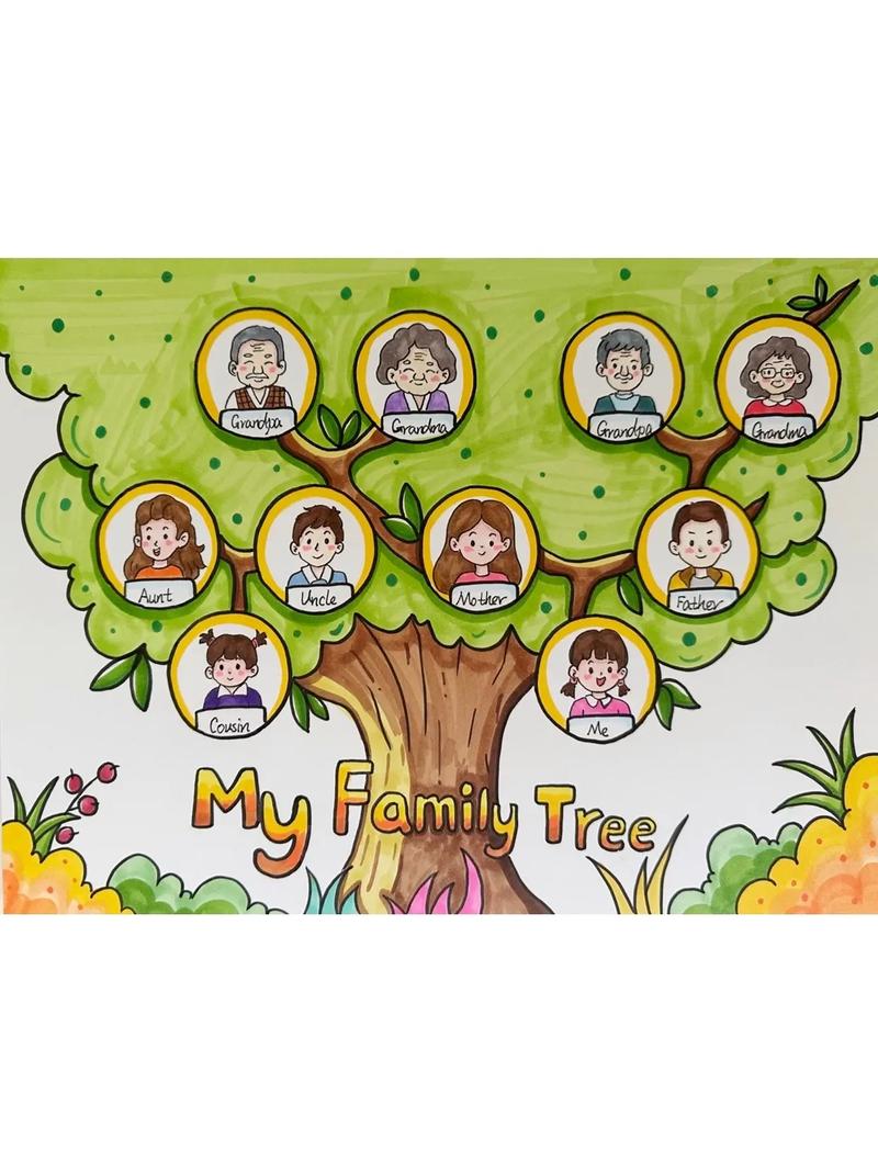 英语【my family tree】家庭树#手抄报模板 - 抖音
