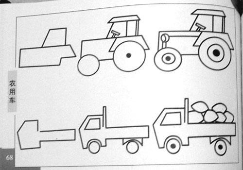 简笔画儿童3-6岁简单交通工具