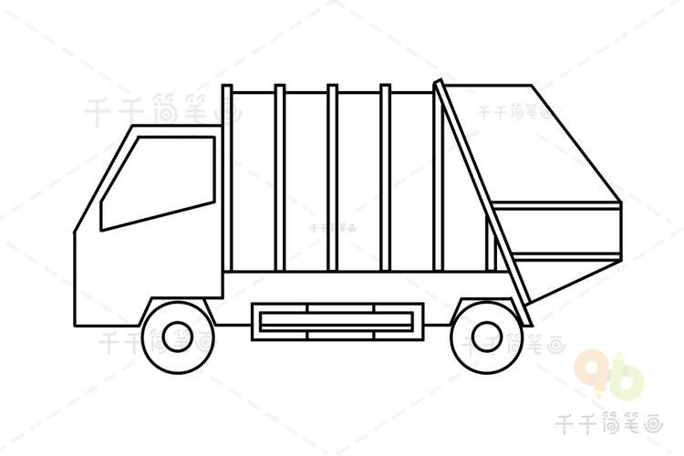 垃圾车的画法步骤垃圾车简笔画 垃圾车的画法步骤垃圾车简笔画图片