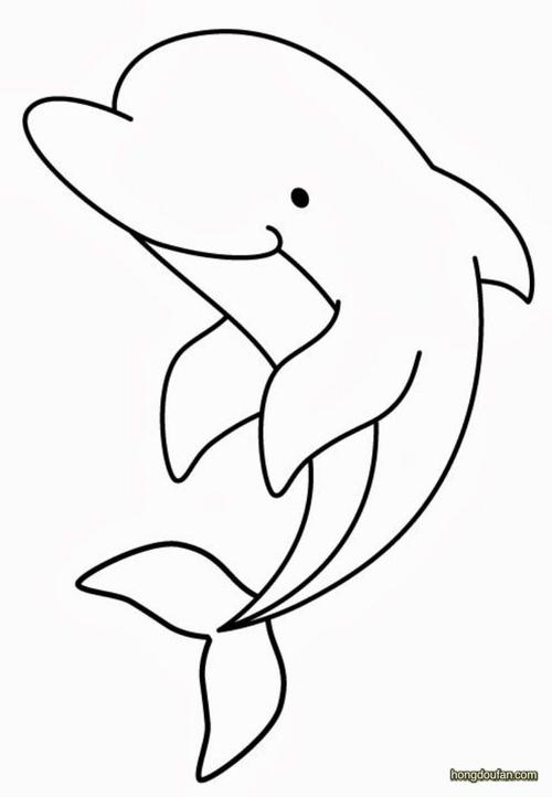 画大海豚的简笔画图片