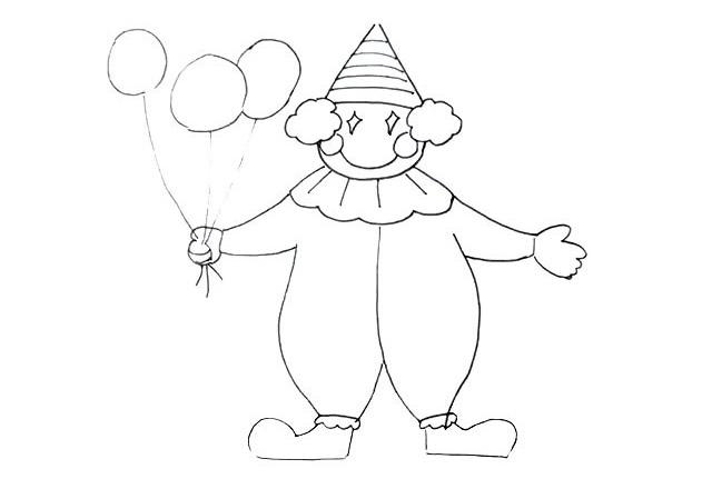 马戏团小丑简单画法图解教程简笔画怎么画步骤教程