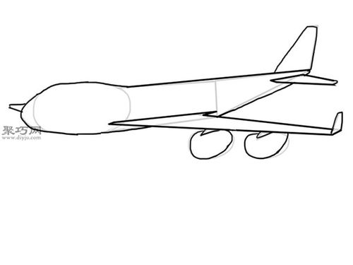 波音747飞机简笔画