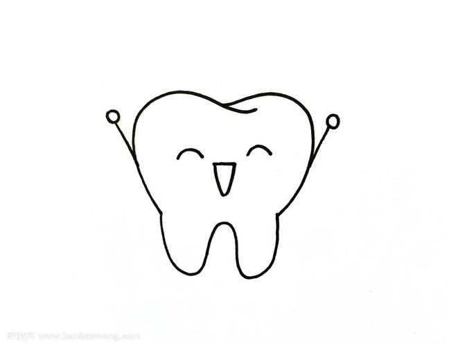 牙齿的形状简笔画图片