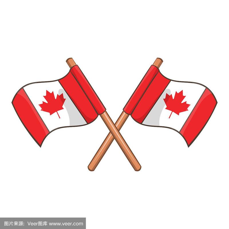 加拿大国旗简笔画卡通