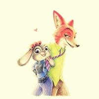 狐狸抱着兔子情侣头像