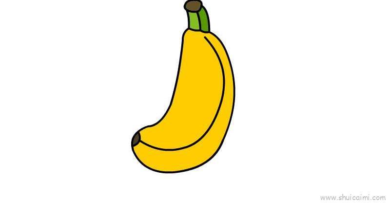 香蕉儿童画怎么画香蕉简笔画简单