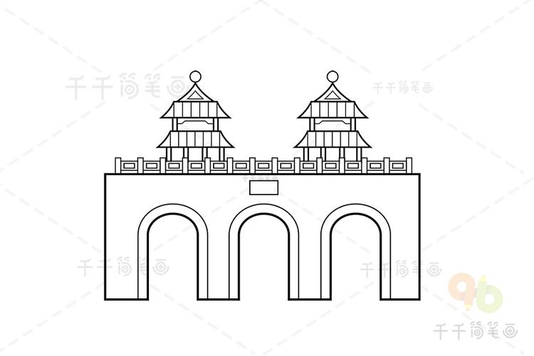 南京的建筑简笔画