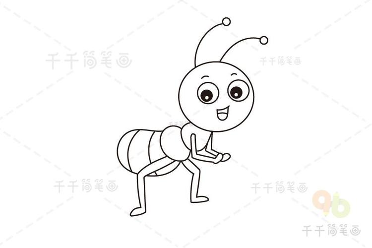 可爱蚂蚁怎么画卡通蚂蚁简笔画素描 简笔画图片大全-蒲城*文学网