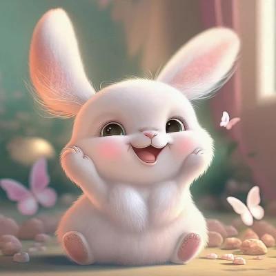 2023最新呆萌可爱的小兔子头像