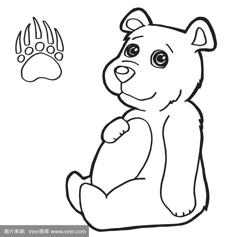 熊的爪子怎么画简笔画