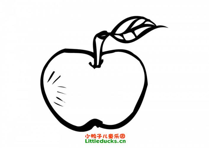 苹果的画法儿童简笔画