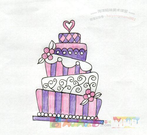 生日蛋糕图片简笔画彩色 创意设计