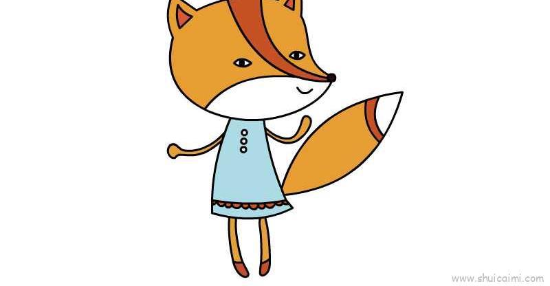 狐狸儿童画怎么画狐狸简笔画图片