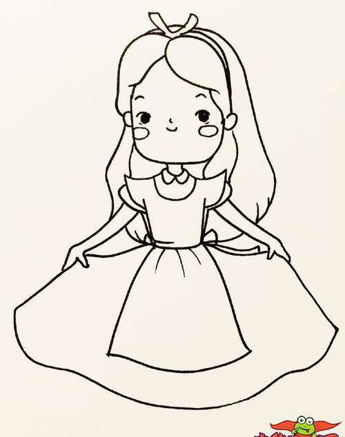 爱丽丝梦游仙境插图简笔画简单