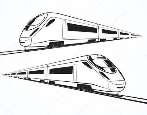 未来的高速火车简笔画
