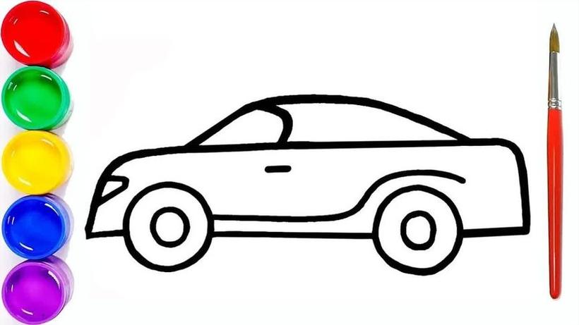简笔画:如何简单的画一辆小汽车合集!