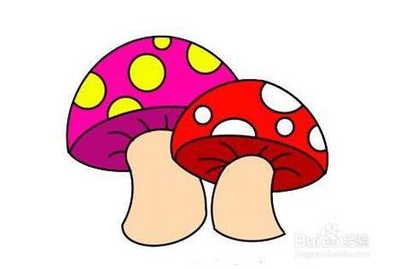 蘑菇卡通简笔画图片