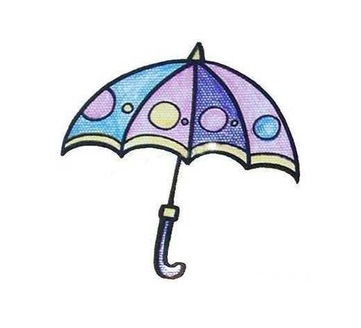 简笔画雨伞图片卡通
