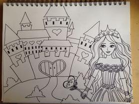 公主和城堡简笔画儿童画
