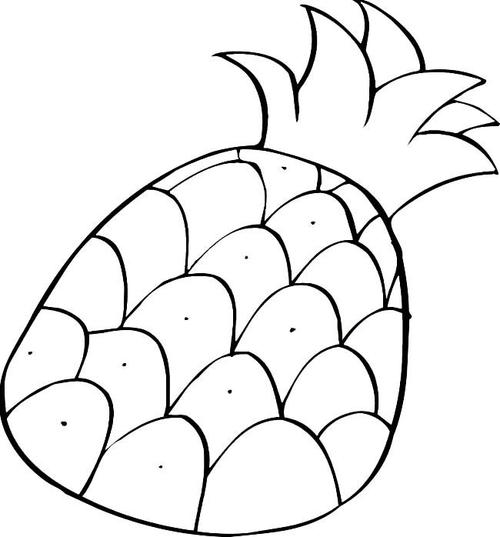 菠萝简笔画水果菠萝水果简笔画步骤图片大全三