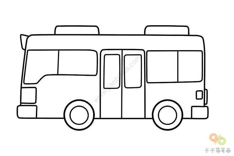 公交车简笔画 儿童简笔画