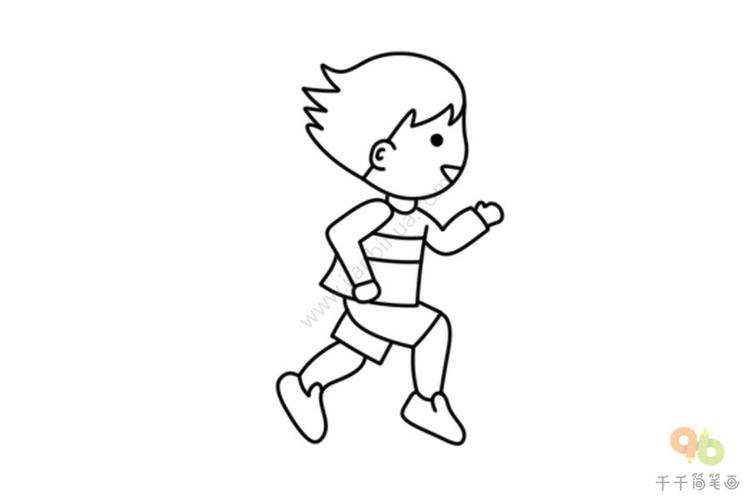 跑步的姿势怎么画简笔画图片