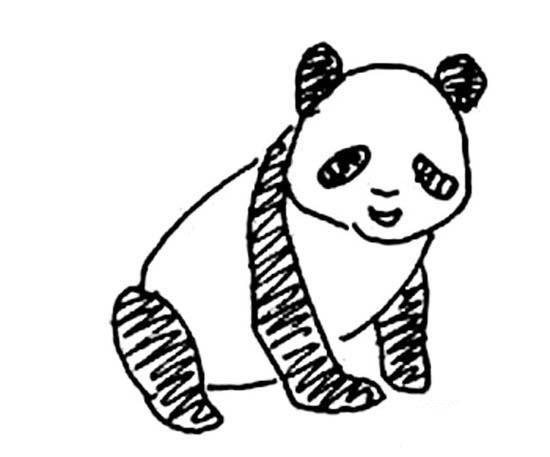 大熊猫儿童简笔画图片