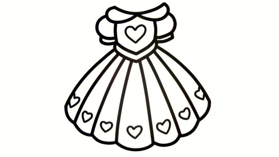 简笔画素材分享133款简单可爱的公主裙