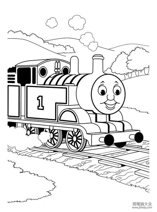 托马斯小火车简笔画儿童版