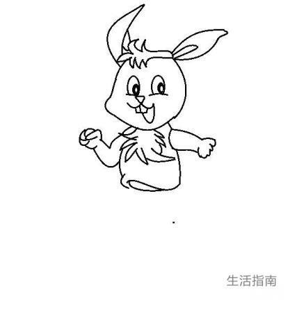 站着兔子简笔画 简单 可爱