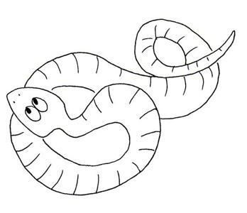 蛇的简笔画最简单的图片