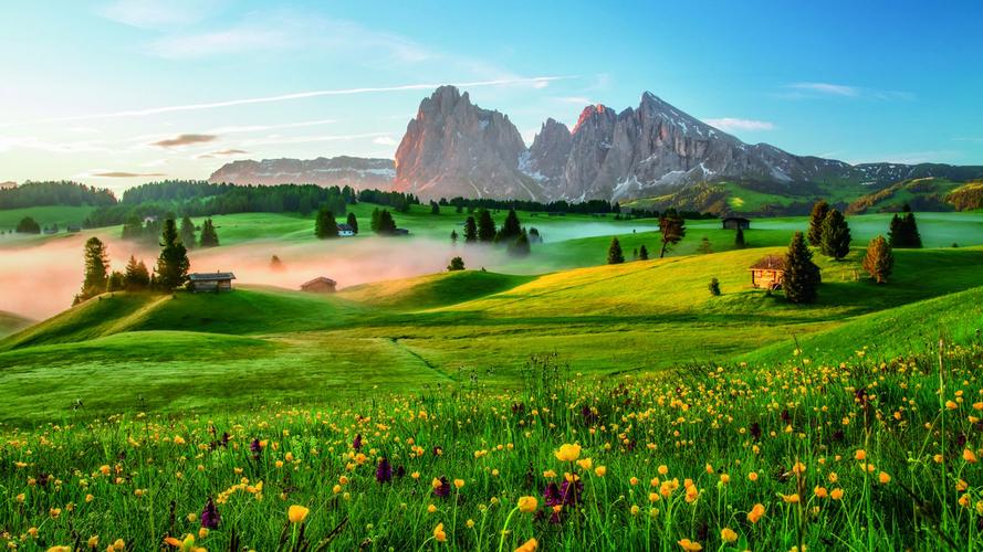 意大利南蒂罗尔自然风光桌面壁纸-风景壁纸-壁纸下载-美桌网