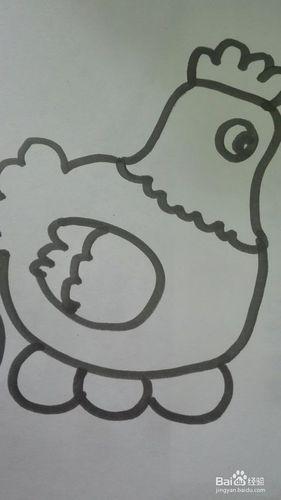 小鸡下蛋画法简笔画