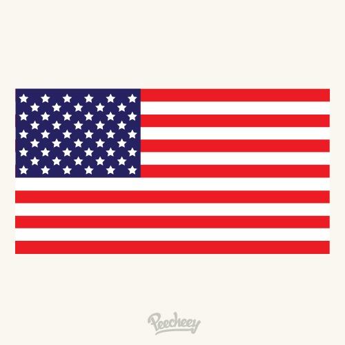 美国国旗简笔画 步骤