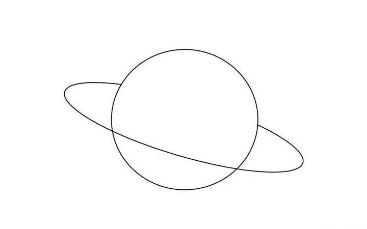 先画一个大圆圈.绘画成品图参考火星简笔画怎么画