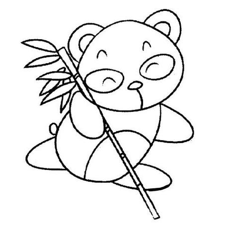 熊猫简笔画吃竹子高难度
