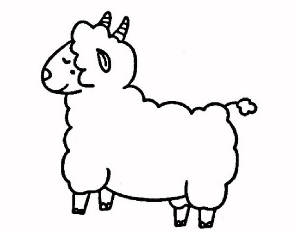 羊简笔画/儿童创意画/简笔画素材 可爱的小绵羊来啦