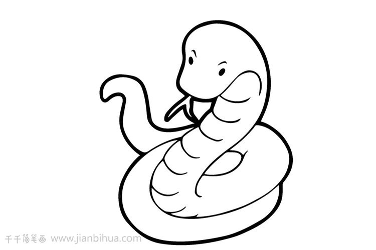 如何画蛇的简笔画