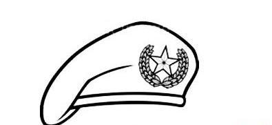 军人的帽子简笔画超级简单