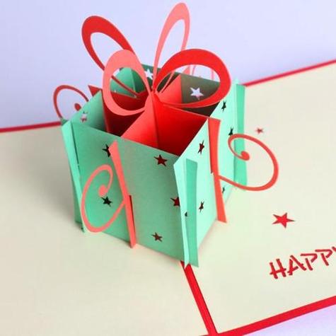 韩国创意立体儿童生日礼物贺卡 可爱迷你手工dty纸雕员工小卡片
