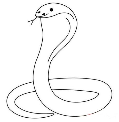 蛇的简笔画可爱图文