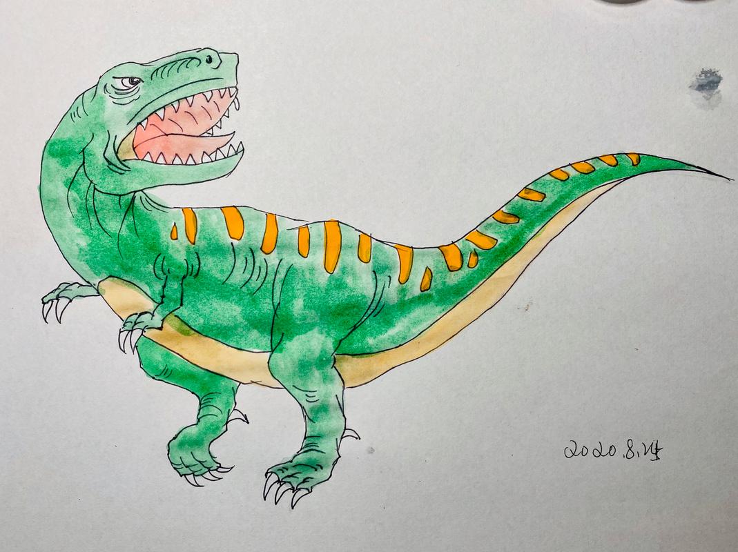 恐龙简笔画,霸王龙简笔画 好久没更新了,今天更新一个恐龙 恐龙简笔画